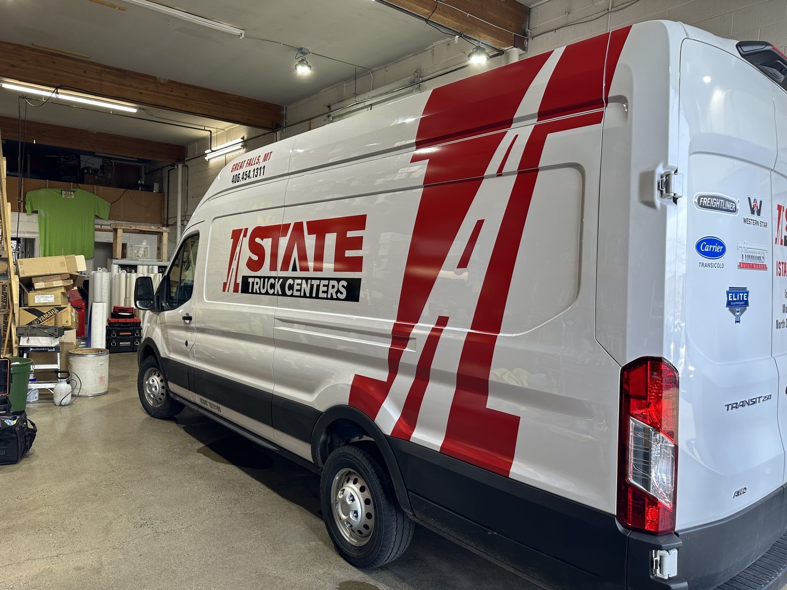 State Truck Centers cargo van graphics