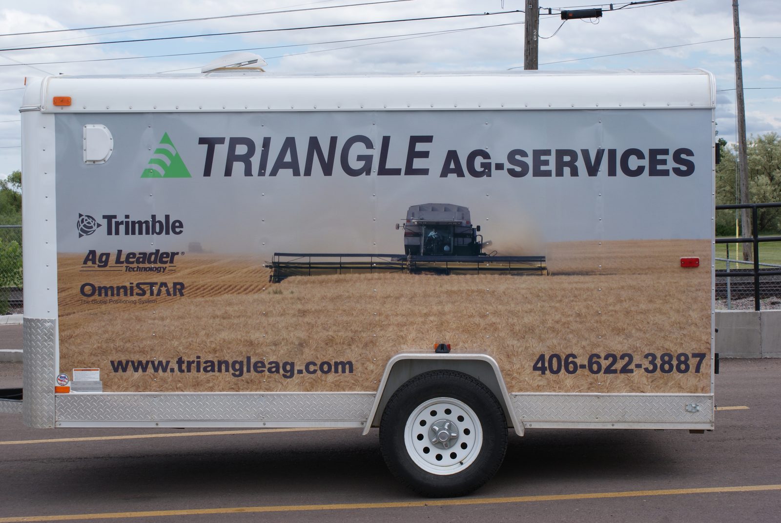Triangle Ag Services enclosed trailer graphics