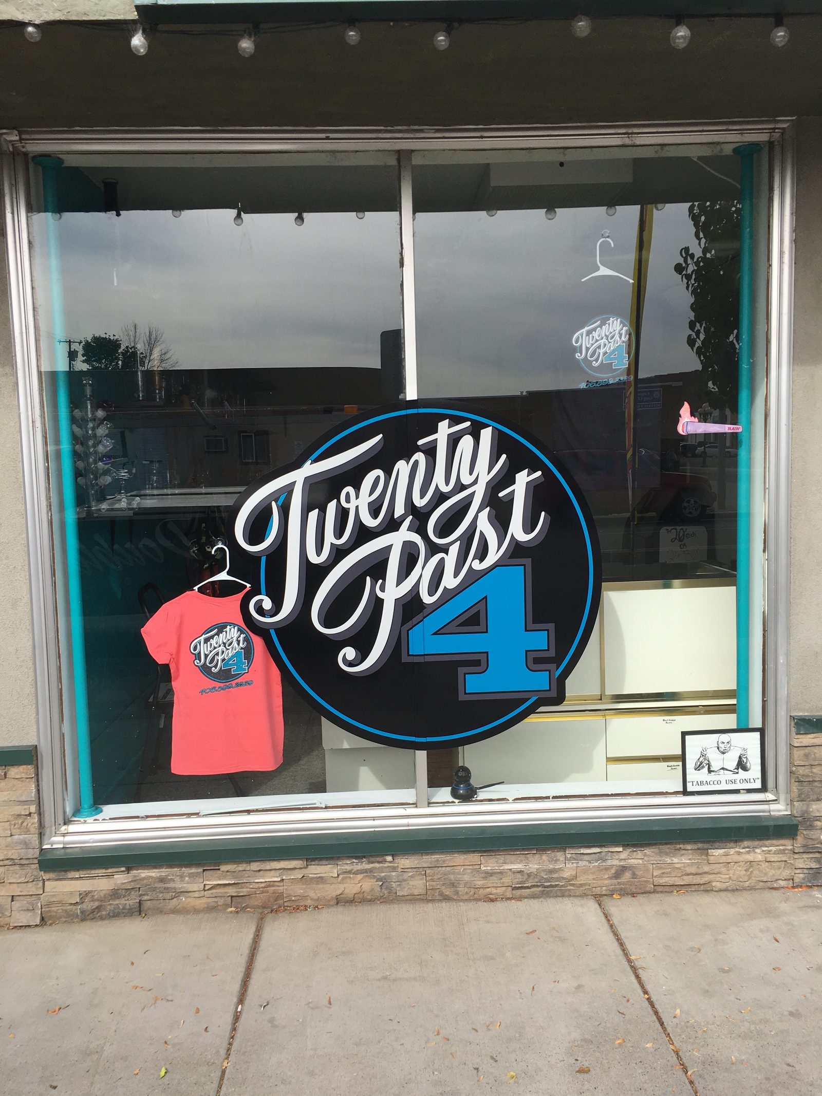 Twenty Past 4 storefront window graphics
