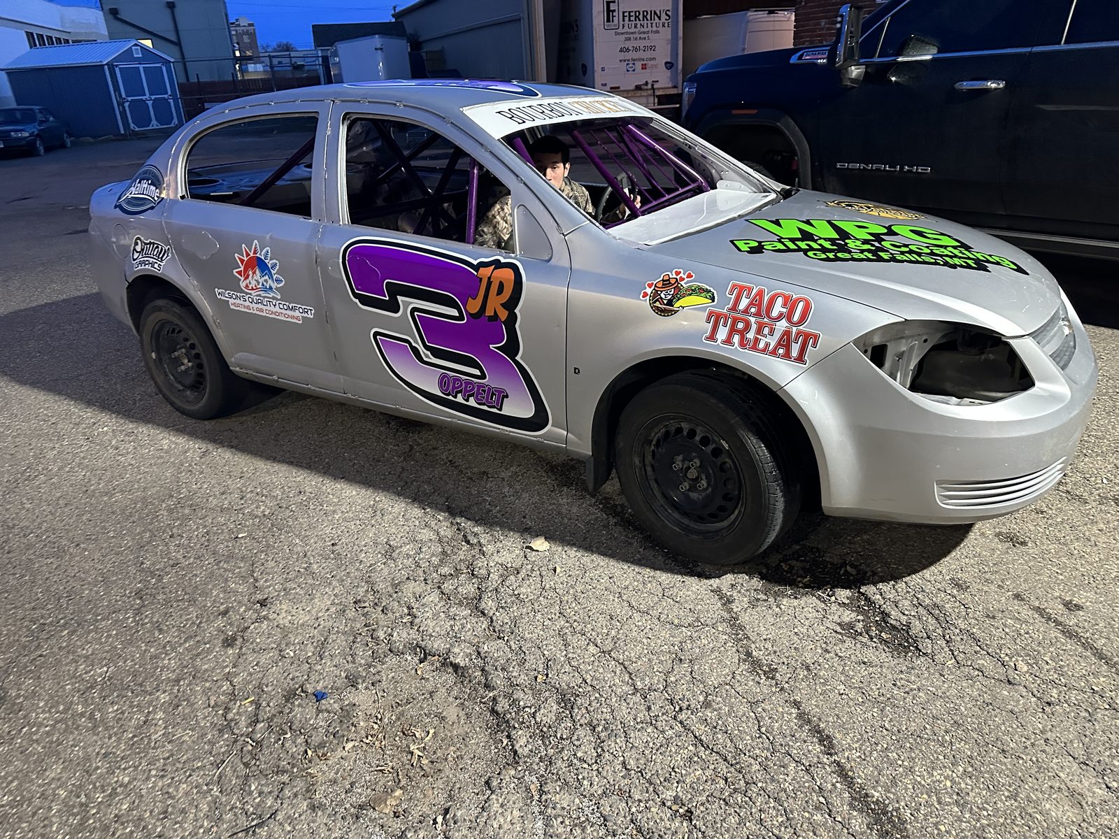 Number 3 dirt track car graphics