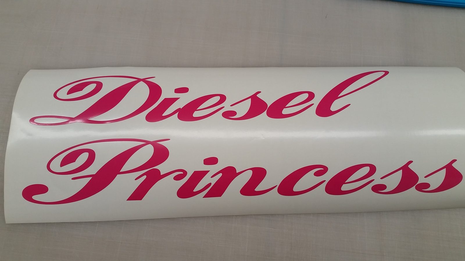 Diesel Princess cut vinyl script lettering