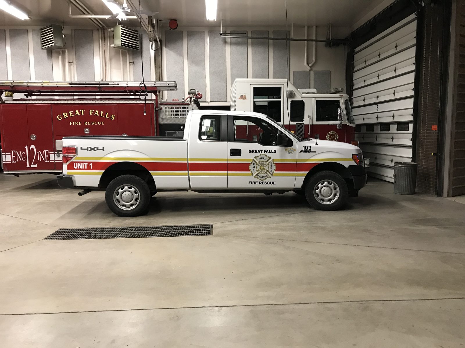 Great Falls Fire Rescue Unit 1 lettering
